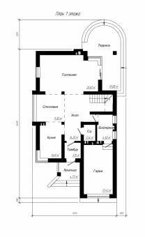 Проект двухэтажного дома с гаражом