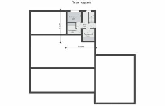 Проект одноэтажного дома с подвалом и гаражом