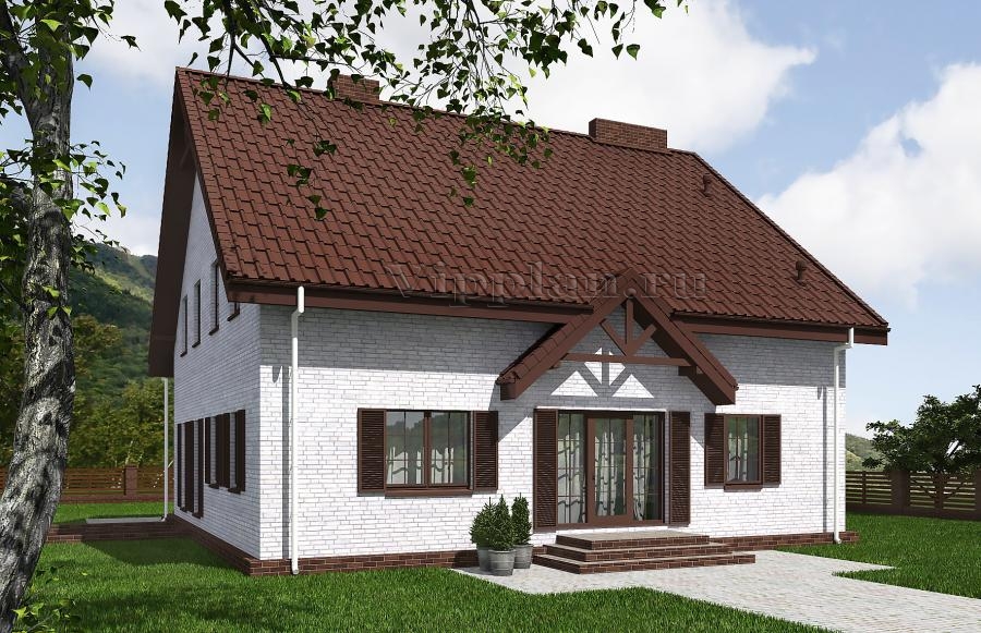 Одноэтажный дом с мансардой и подвалом